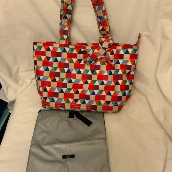 Kate Spade multi color purse baby diaper bag multi use tote washable Microfiber - Picture 1 of 14